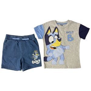 Character Toddler Boys 2-Piece Short & T-Shirt Set - Bluey